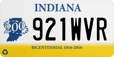 IN license plate 921WVR