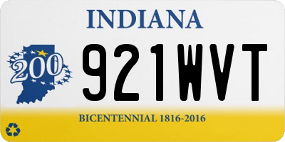 IN license plate 921WVT