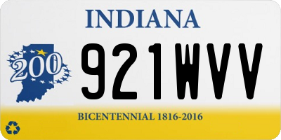 IN license plate 921WVV