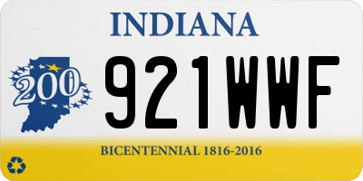 IN license plate 921WWF