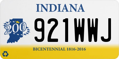 IN license plate 921WWJ
