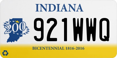 IN license plate 921WWQ