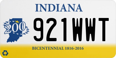 IN license plate 921WWT