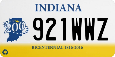 IN license plate 921WWZ