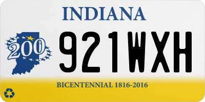 IN license plate 921WXH
