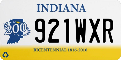 IN license plate 921WXR