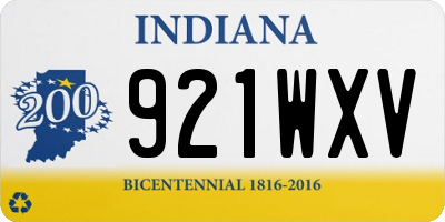 IN license plate 921WXV