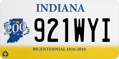 IN license plate 921WYI