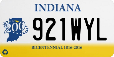 IN license plate 921WYL