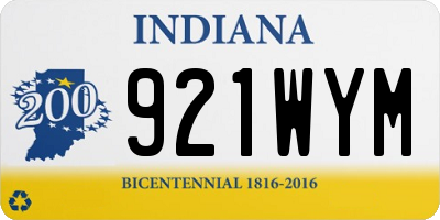 IN license plate 921WYM