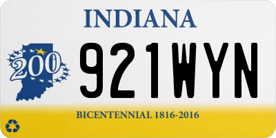 IN license plate 921WYN