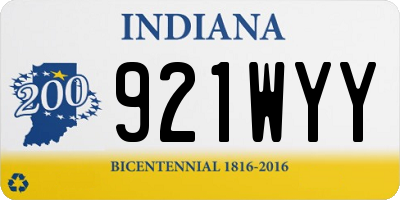 IN license plate 921WYY