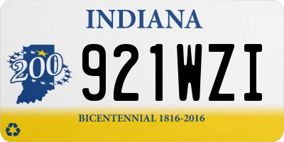 IN license plate 921WZI