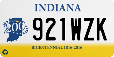 IN license plate 921WZK