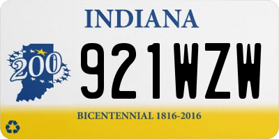 IN license plate 921WZW
