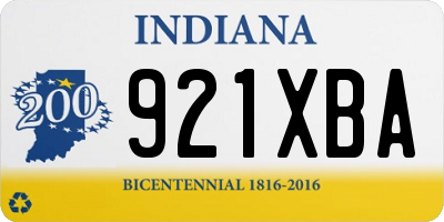 IN license plate 921XBA