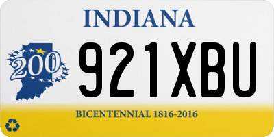 IN license plate 921XBU