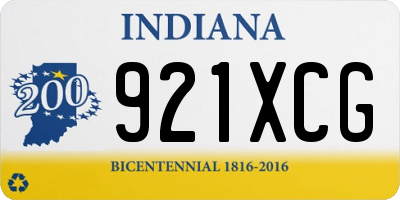 IN license plate 921XCG