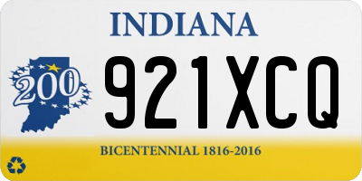 IN license plate 921XCQ