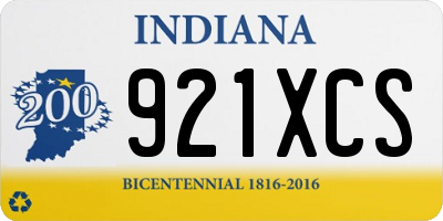 IN license plate 921XCS