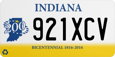 IN license plate 921XCV