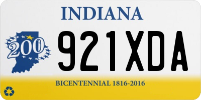 IN license plate 921XDA
