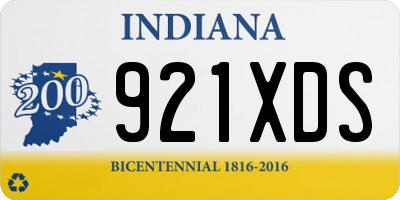IN license plate 921XDS