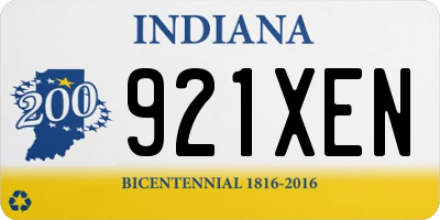 IN license plate 921XEN