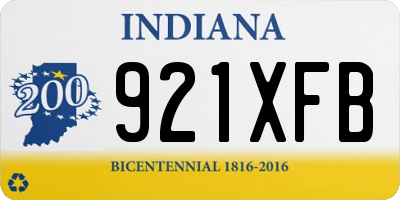 IN license plate 921XFB