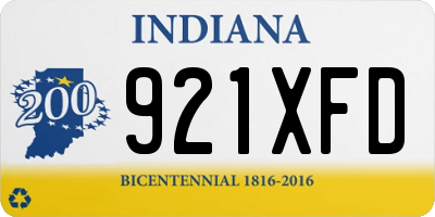 IN license plate 921XFD