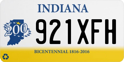 IN license plate 921XFH