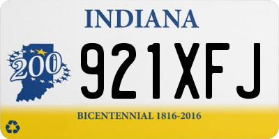 IN license plate 921XFJ