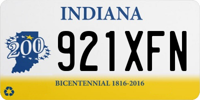 IN license plate 921XFN