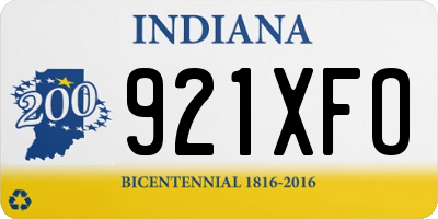 IN license plate 921XFO