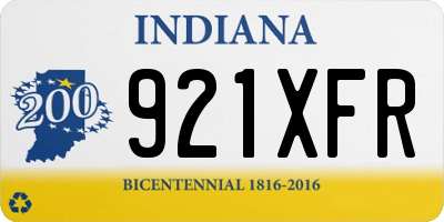 IN license plate 921XFR