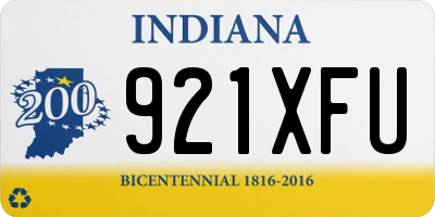 IN license plate 921XFU