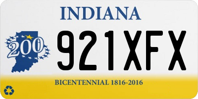 IN license plate 921XFX