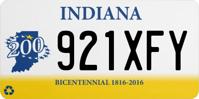 IN license plate 921XFY