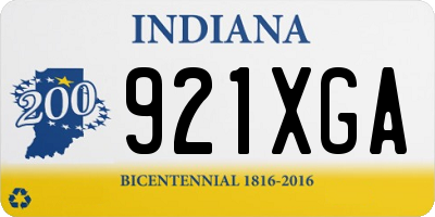 IN license plate 921XGA