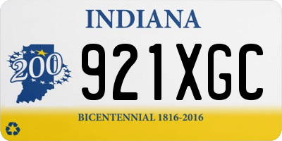 IN license plate 921XGC