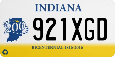 IN license plate 921XGD