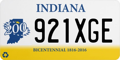 IN license plate 921XGE
