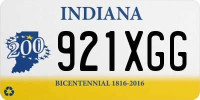 IN license plate 921XGG