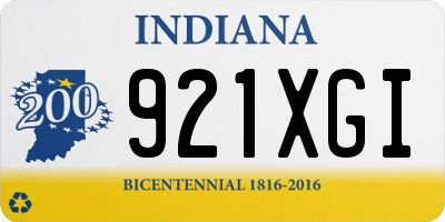 IN license plate 921XGI