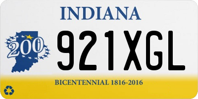 IN license plate 921XGL