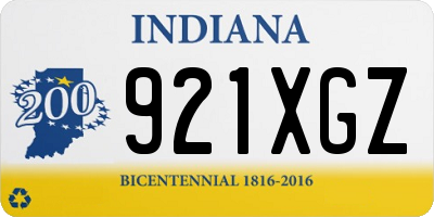 IN license plate 921XGZ