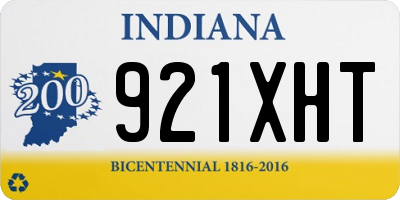 IN license plate 921XHT