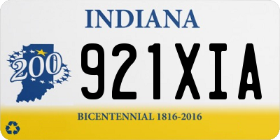 IN license plate 921XIA