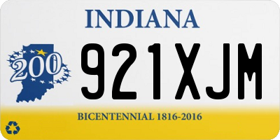 IN license plate 921XJM