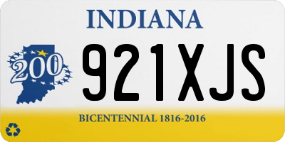 IN license plate 921XJS